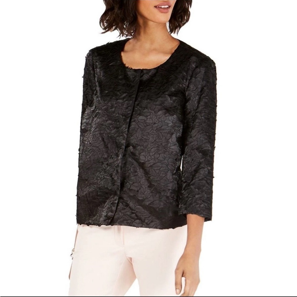 Alfani Black Floral Lace Jacket
